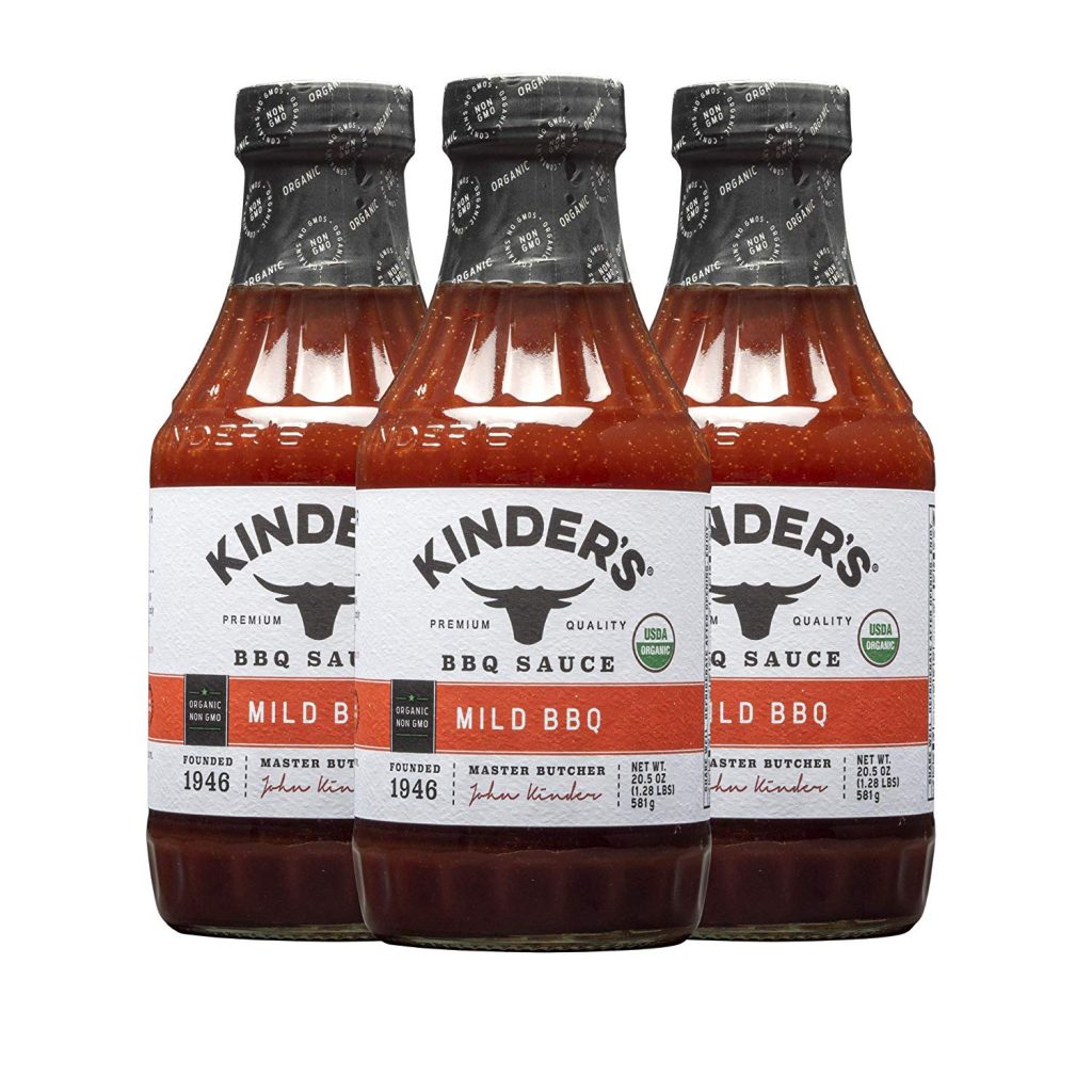 Keto Kayte KINDER’S Organic Mild BBQ Sauce, 20.5 Oz, 3Pack